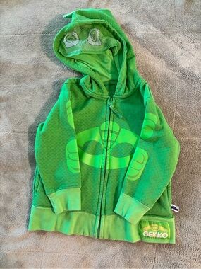 GEKKO Green Kids Zip Hoodie with Character Design